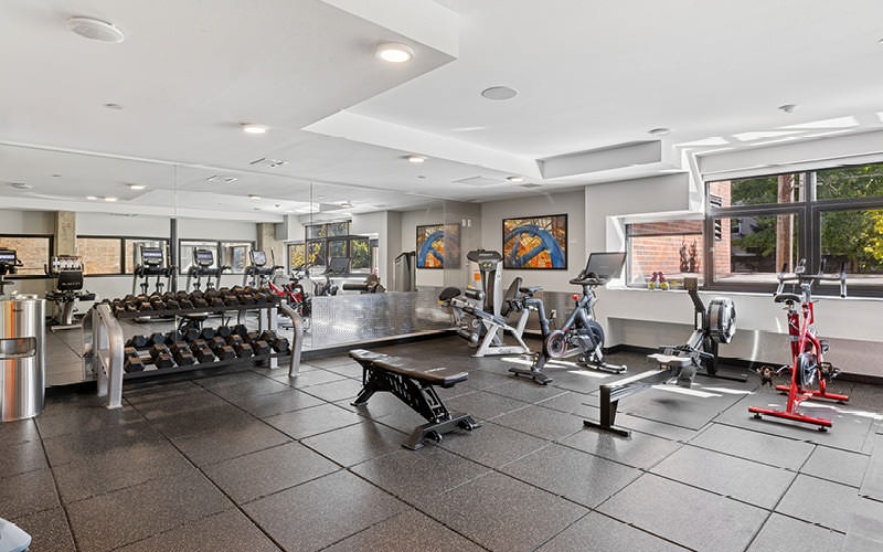 Open and well-lit fitness center
